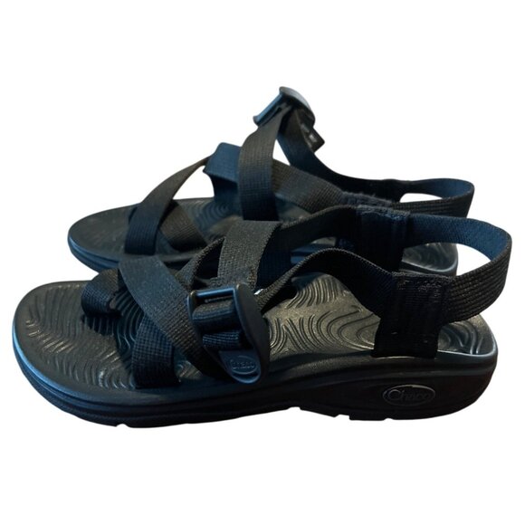Chaco Womens Black Sandal Size 5 With Adjustable Straps - Picture 2 of 7